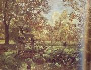 Jakob Emil Schindler Peasant Garden at Goisern (nn02) USA oil painting reproduction